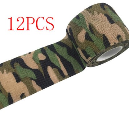 Camouflage Non-woven Elastic Bandage (Self-adhesive) Outdoor DealSniper.net 8style 5cm 12PCS