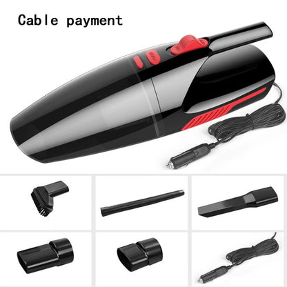 Handheld High-Power Vacuum Cleaner For Small Cars Home dealsniper-net Black cable