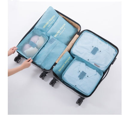 Durable Waterproof Nylon Packing Cube Travel Organizer Bag Women dealsniper-net Lake blue