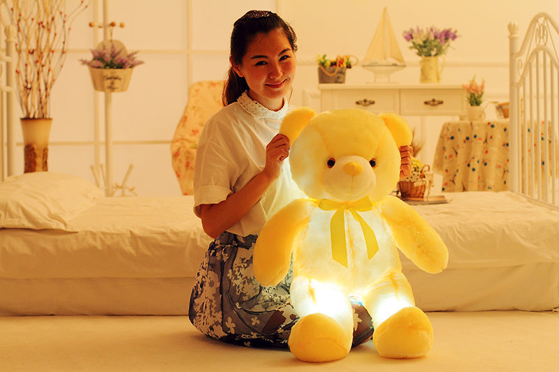 Creative Light Up LED Teddy Bear Stuffed Animals Plush Toy Kids dealsniper-net