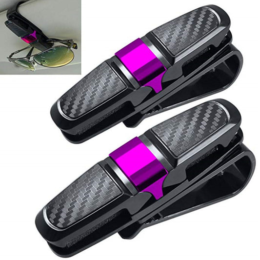 Car multifunctional glasses clip Vehicle Gym From House Rose Red 2Pc