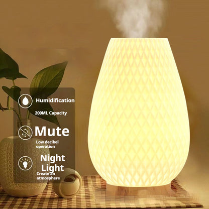 Fashion Indoor Home Dual-purpose Humidifier Aroma Diffuser Home Decor Gym From House White With Remote Control USB plug in