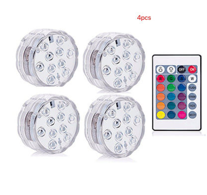 Light round candle lamp, LED for battery submersible lamp Home Decor dealsniper-net 4pcs