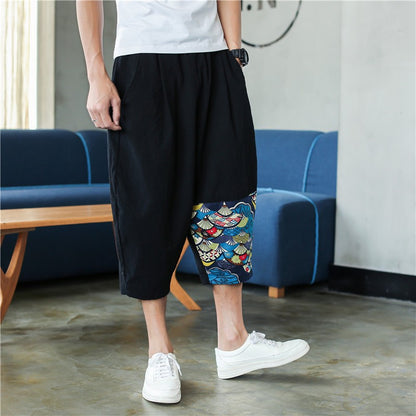 Sinicism Shop Mens Cotton Linen Harem Pants Male