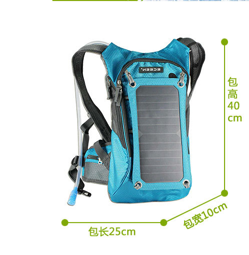 Outdoor riding solar charging backpack men and women lightweight skin sports backpack Men DealSniper.net