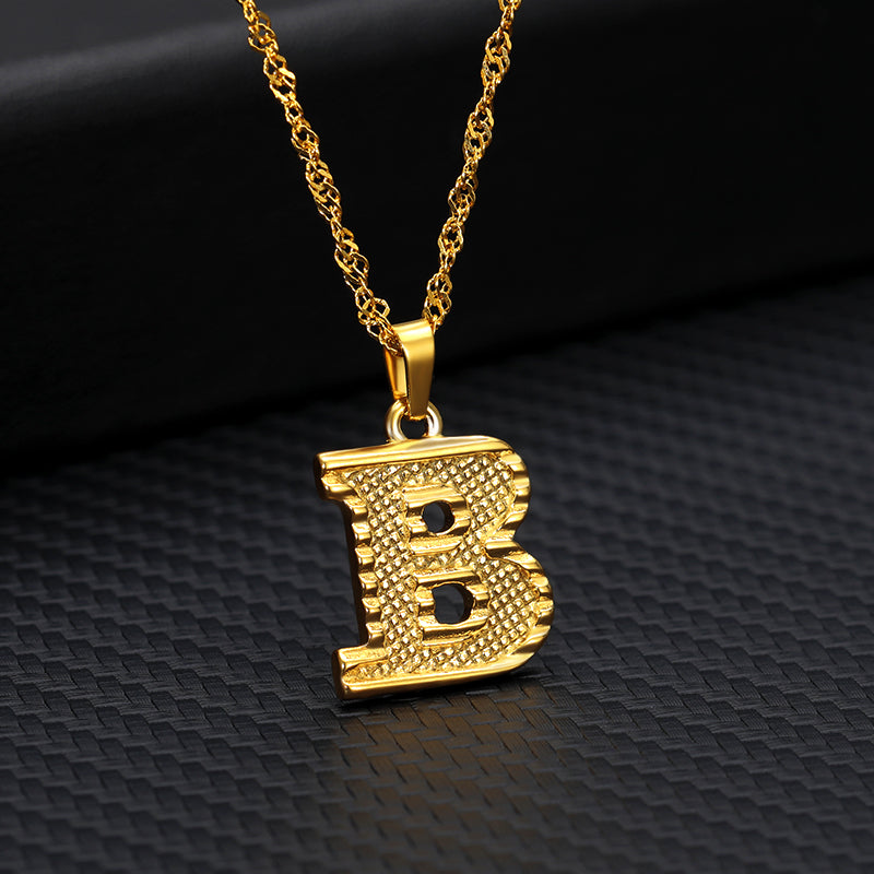 26 letters gold-plated pendant necklace Jewelry dealsniper-net B