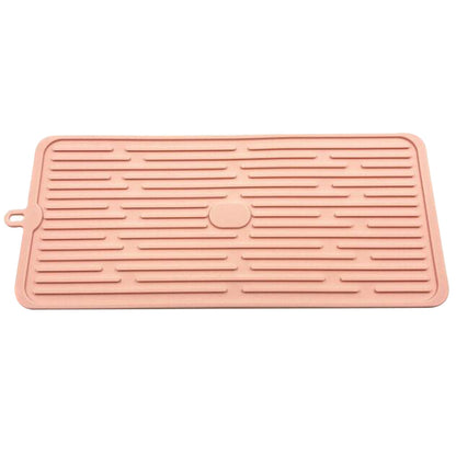 Foldable Silicone Drain Pad Non-slip Drain Drying Flume Draining Mat Kitchen DealSniper.net Pink