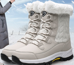 Womens Warm Snow Boots Women dealsniper-net Beige 36