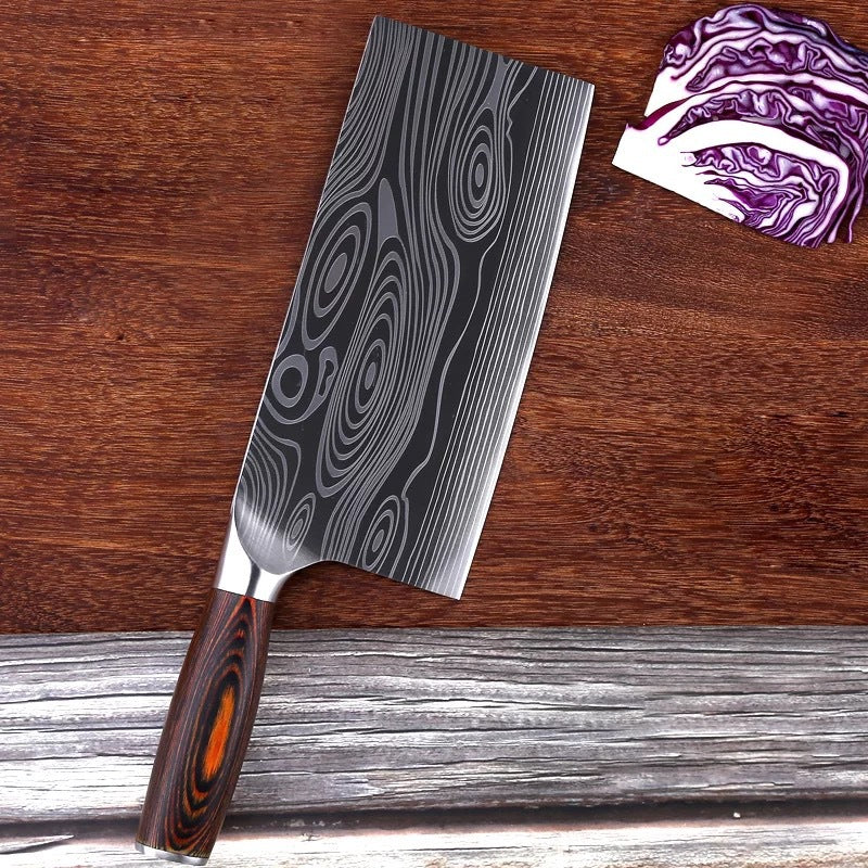 Net Red Kitchen Knife Damascus Laser Grain Chef Kitchen DealSniper.net