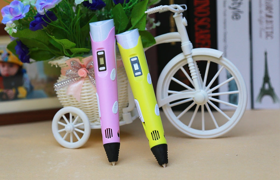 3D print pen 3D pen two generation graffiti 3D stereoscopic Kids dealsniper-net