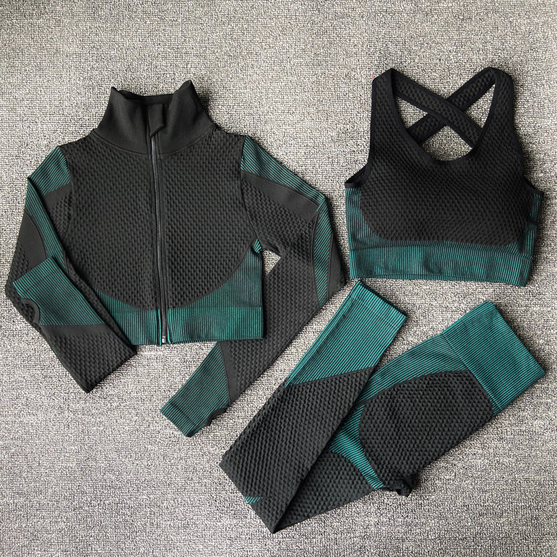 Yoga sets female sport gym suit Women Gym From House