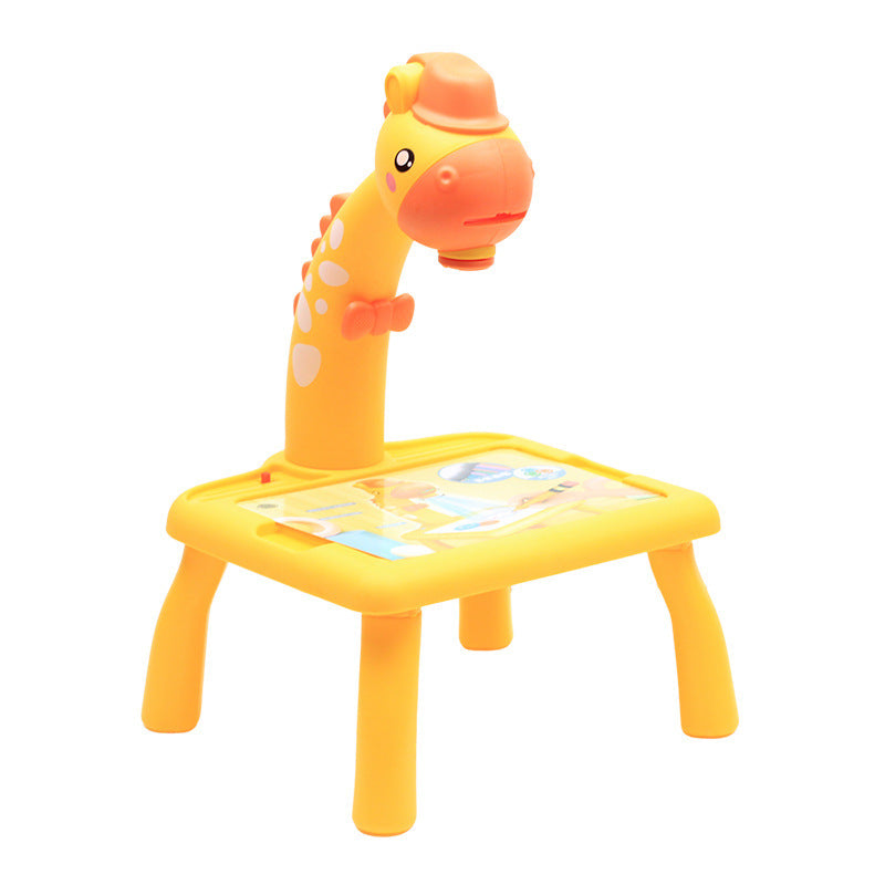 Cartoon Giraffe Projection Painting Study Desk Kids dealsniper-net