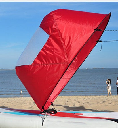 Folding Kayak Sail Wind Paddle Sailing Popup Paddle Board Durable Canoe Outdoor dealsniper-net Red 1