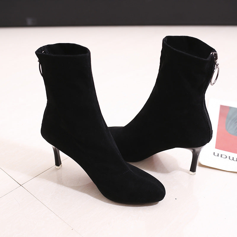 women winter Ankle High new elastic boots Women Gym From House