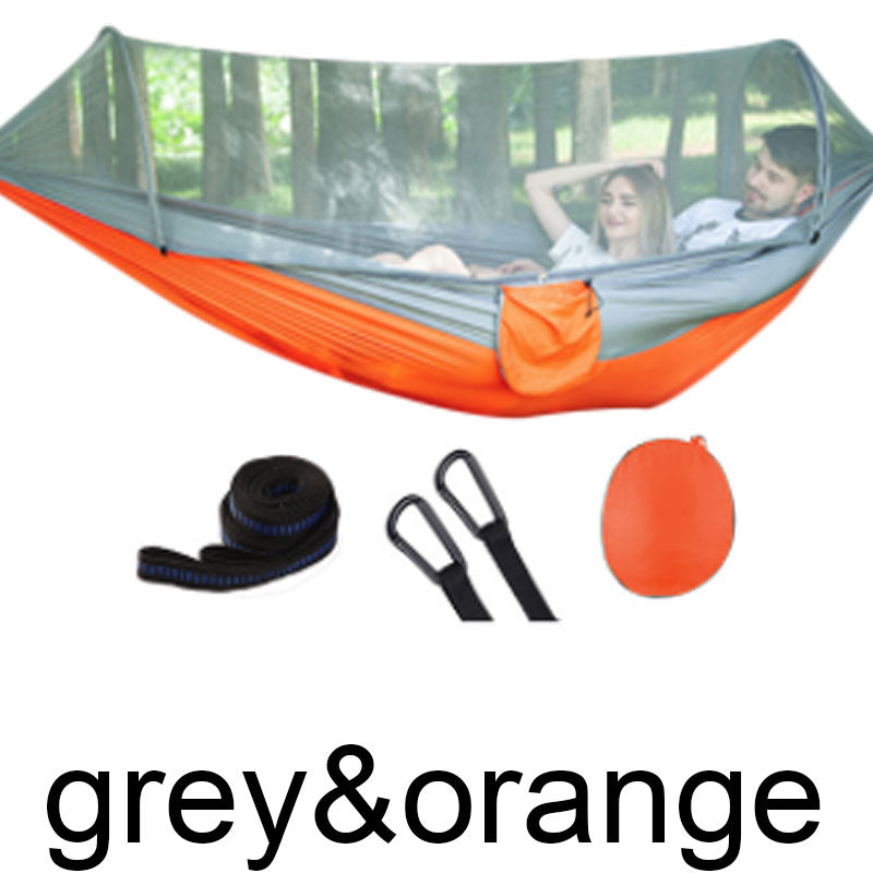 2 Person Portable Outdoor Mosquito Parachute Hammock Outdoor dealsniper-net Grey orange