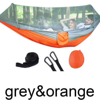 2 Person Portable Outdoor Mosquito Parachute Hammock Outdoor dealsniper-net Grey orange