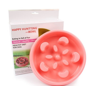 Anti-choke Bowl Plastic Dog Bowl Healthy Feeder Pets dealsniper-net Pink D