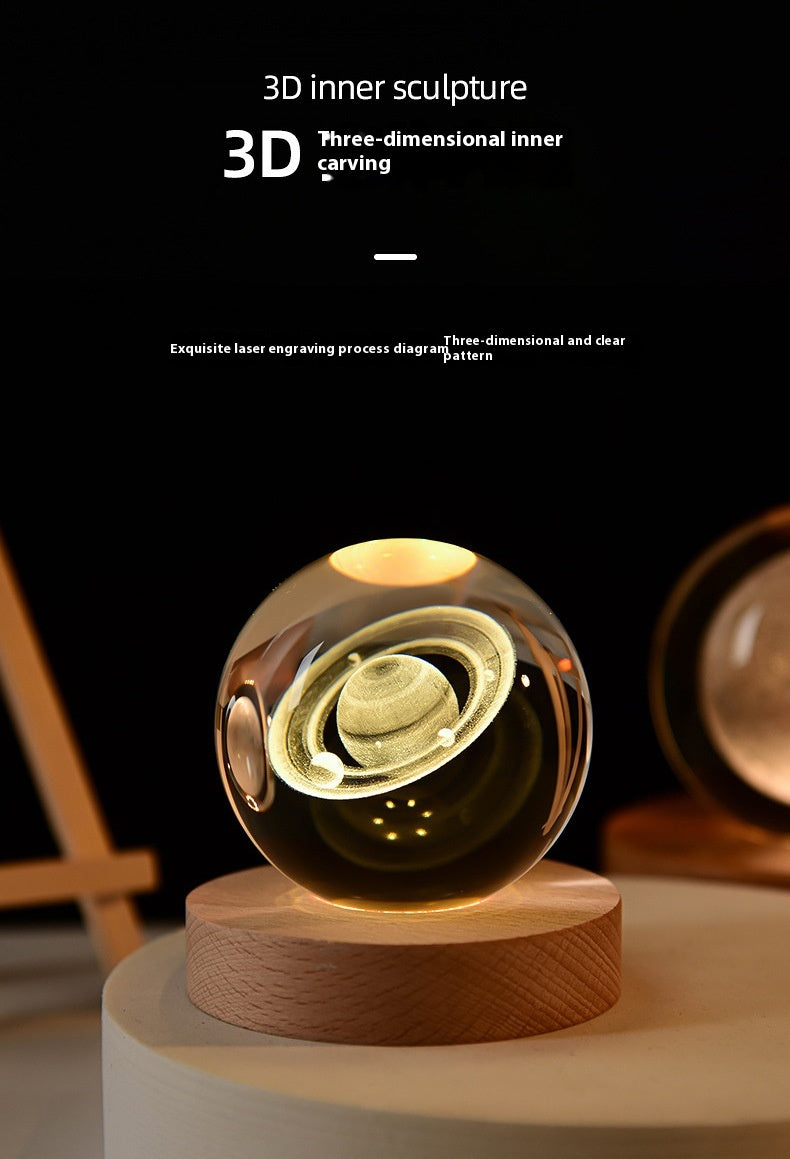 Luminous Crystal Ball Projection Ambience Light Home Decor Gym From House