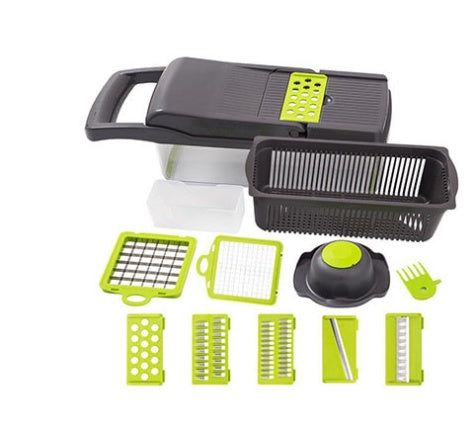 Multifunctional Vegetable Cutter Home Kitchen Slicing And Dicing Fruit Artifact Kitchen DealSniper.net Black