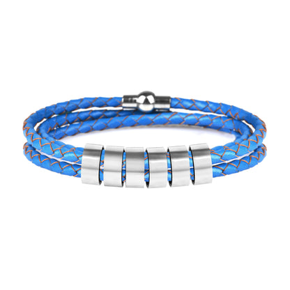 Letter Bracelet Customization Jewelry dealsniper-net Blue 6 beads 63cm