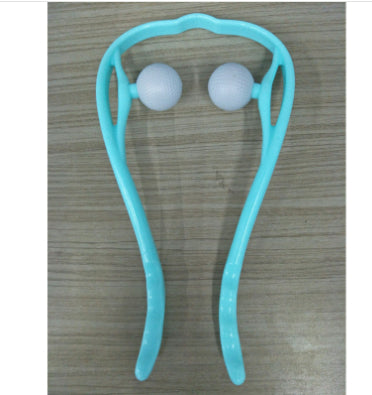 Multifunctional Manual Six-wheel Neck Massager Massage Relieve Roller Massage Tool Health Gym From House Light neck blue
