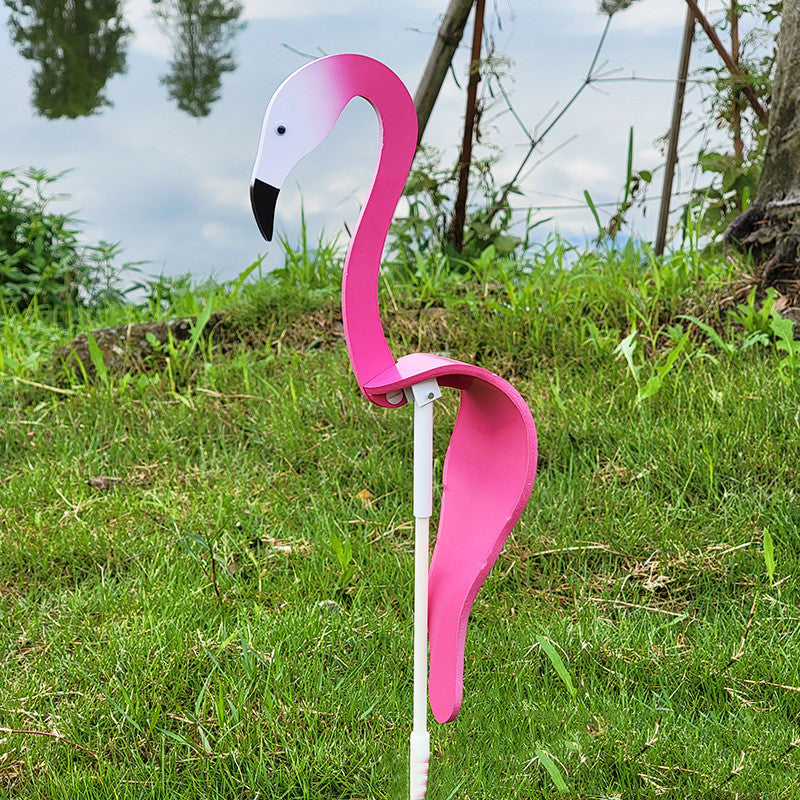 Swirl Flamingo Rotating Bird Beach Gardening Decoration Garden DealSniper.net Rose Red 40cm