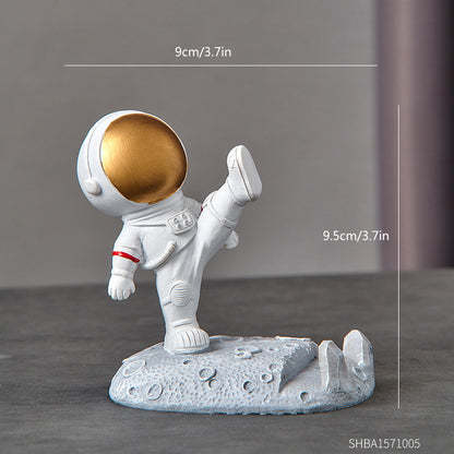 Cartoon Violent Bear Mobile Phone Stand Creative Decoration Gadgets dealsniper-net Golden astronaut kick