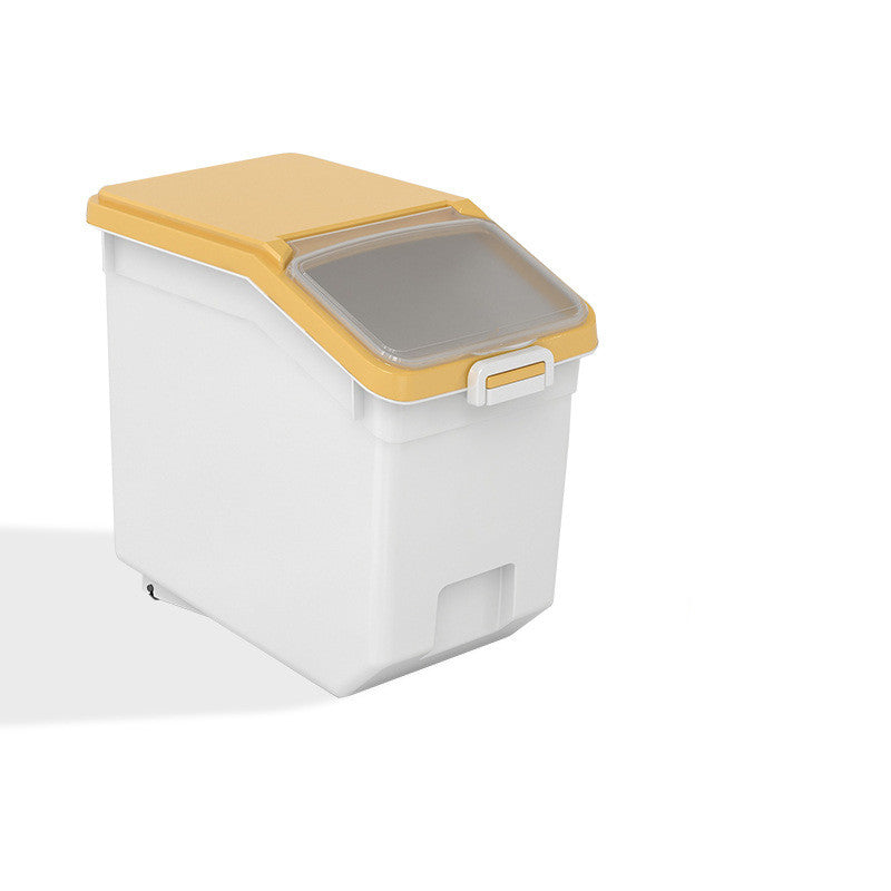 Kitchen Rice Bucket Household Sealed Rice Box 20 Kg Kitchen dealsniper-net Yellow cover 35kg