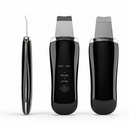 Electric Ultrasonic Skin Scrubber Face Spatula Home Ultrasonic Skin Scrubber Beauty Gym From House Black