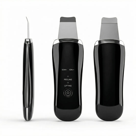 Electric Ultrasonic Skin Scrubber Face Spatula Home Ultrasonic Skin Scrubber Beauty Gym From House Black