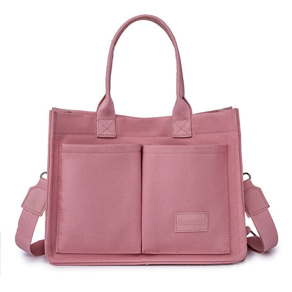 Casual Daily Canvas Tote Shoulder Bags Women Women DealSniper.net Pink