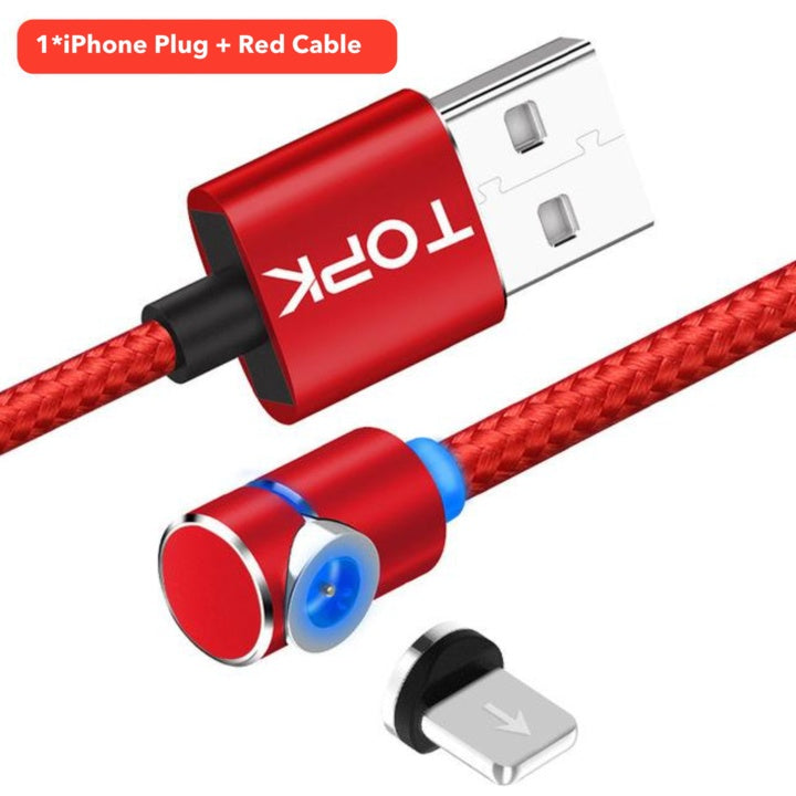 Magnetic Cable Micro Usb Cable 360 Degree Magnetic Charge Electronics DealSniper.net Red 3FT IPhone