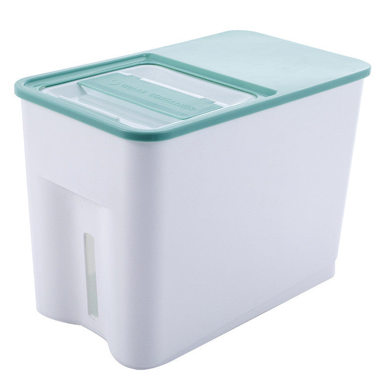 Square Moisture-Proof Rice Bucket kitchen Sealed Bucket Kitchen dealsniper-net Green 14 kg