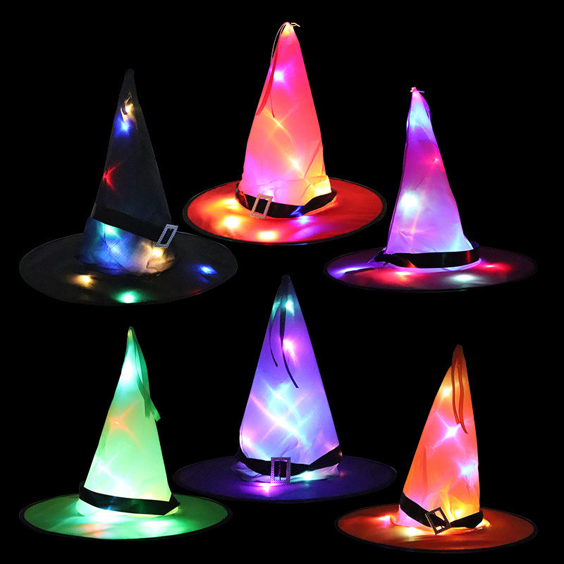 Halloween Decoration Witch Hat LED Lights Halloween Elf Ears Kids Deals DealSniper.net
