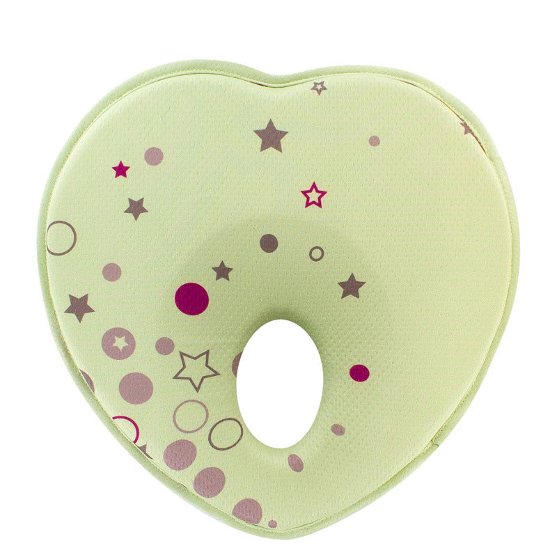 Newborn Infant Anti Roll Pillow Prevent Flat Head Neck Pillow Kids dealsniper-net green