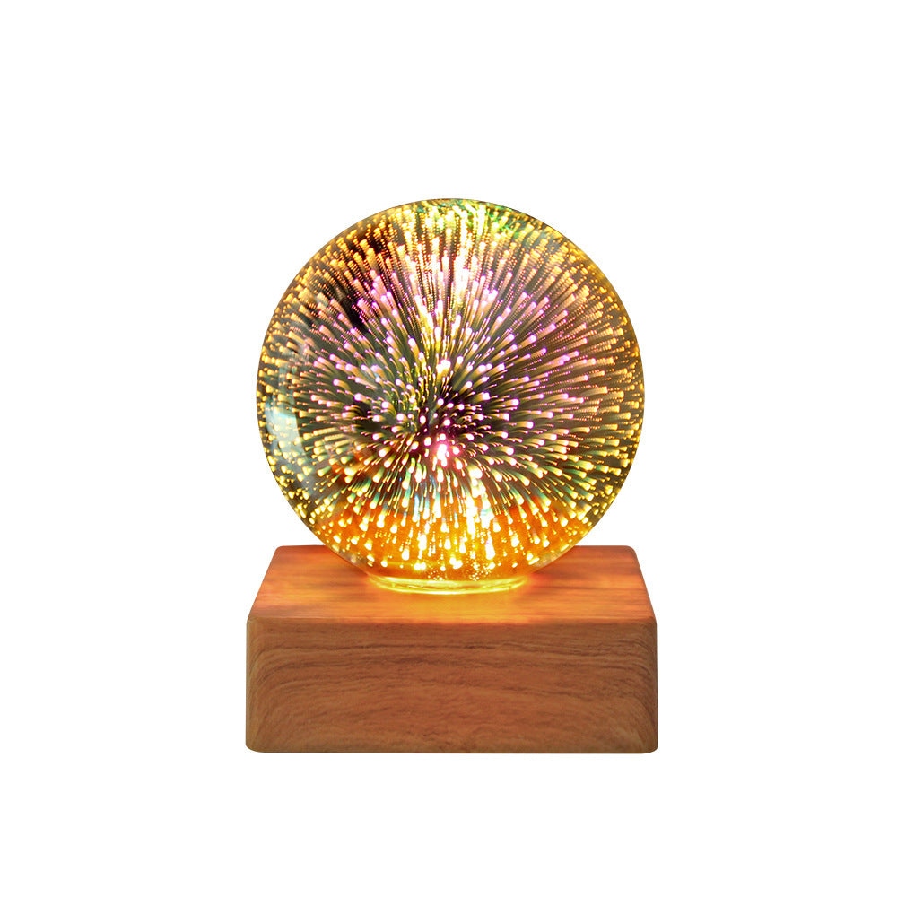 USB 3D Firework Crystals Ball Night Light Romantic Star LED Night Light Home Decor dealsniper-net 9x9x11.8cm Fireworks