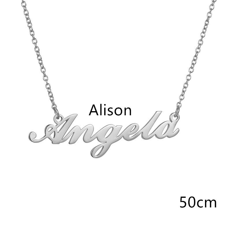 Necklace Alloy Pendant Font Fascinating Pendant Custom