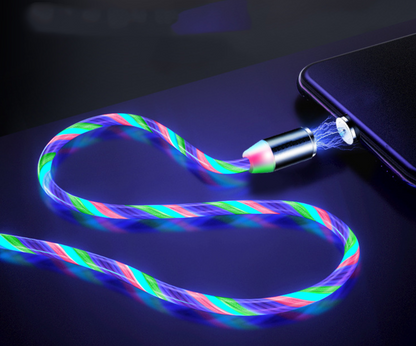 Compatible with Apple, Flowing Light Magnetic Streamer Data Line