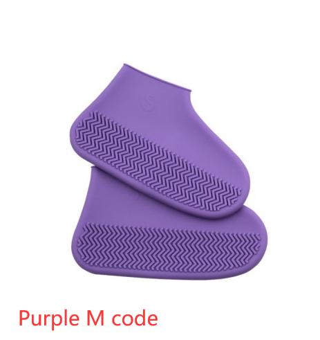 Men and women hiking slip wearable easy to carry silicone rain boots Sports dealsniper-net Purple M code S