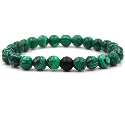 Classic Black Matte Green Malachite Bracelets Jewelry Jewelry dealsniper-net Green with black 14 mm