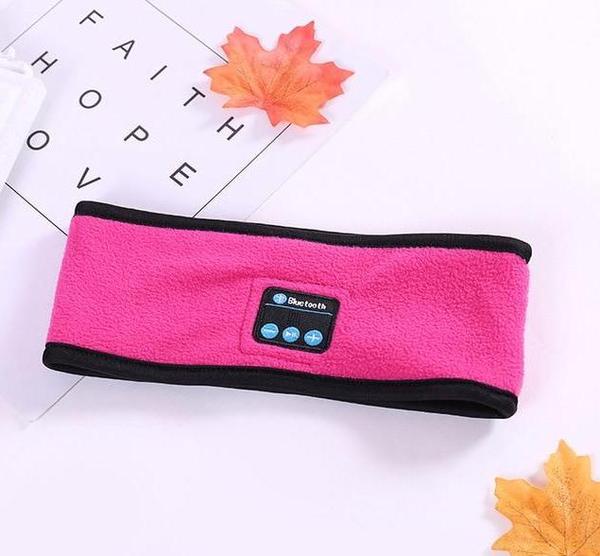 Wireless Bluetooth Headband Outdoor Fitness Yoga Headband Sports DealSniper.net Rose red