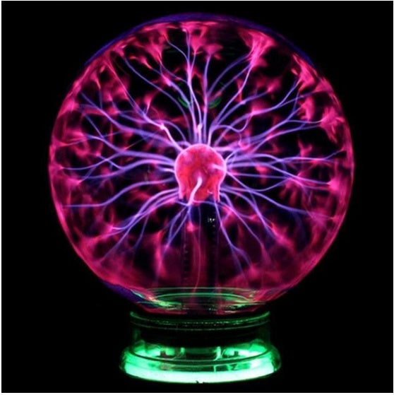 Plasma Lightning Ball Electronic Magic Light Electrostatic Home Decor Gym From House Red Voice control 4in