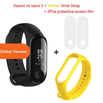 Global Version Xiaomi mi band 3 Fitness Tracker Smart Bracelet Jewelry Gym From House Add yellow wrist strap