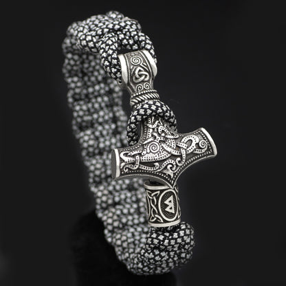 Vintage Thor's Hammer Braided Bracelet Jewelry dealsniper-net