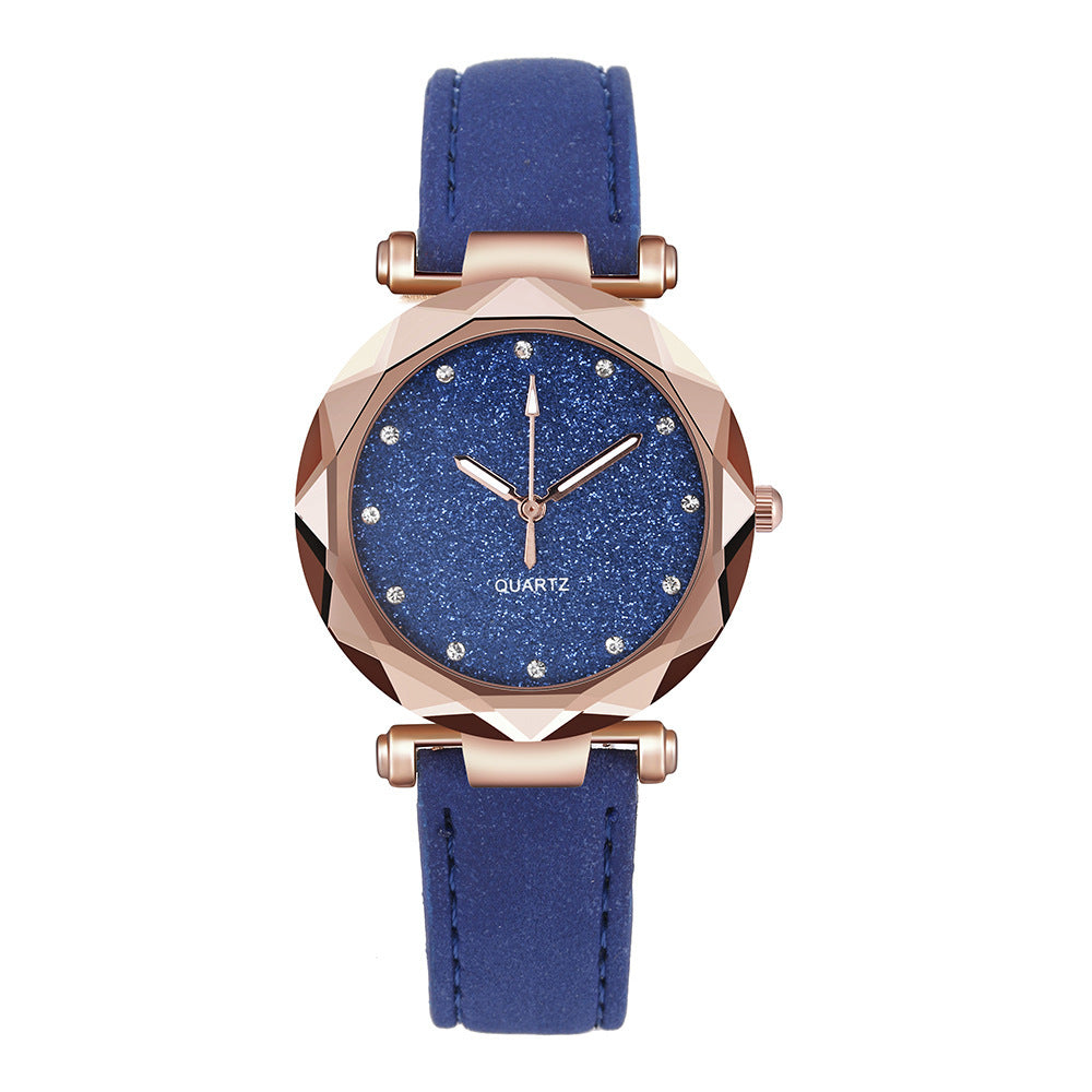 Casual Women Romantic Starry Sky Wrist Watch Leather Jewelry dealsniper-net