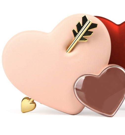 Plastic Double Love Heart-shaped Jewelry Box Holidays DealSniper.net Pink Acrylic Pink Acrylic Without Flowers Rose Gift Box Handbag