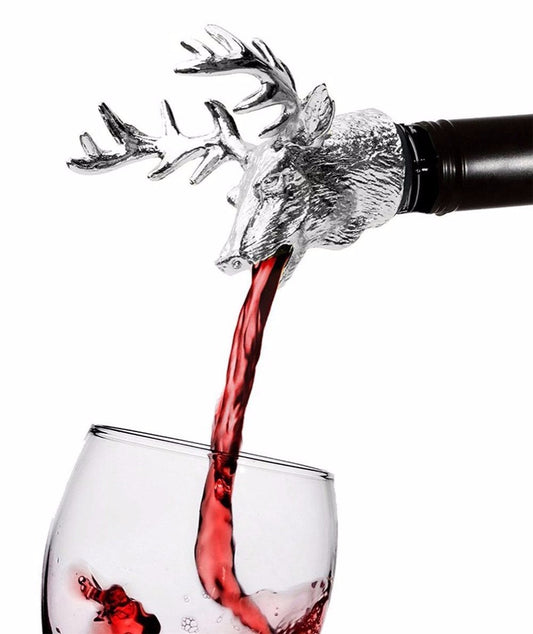 Wine Pourer and Stopper Wine Aerators Stainless Deer Stag Kitchen dealsniper-net