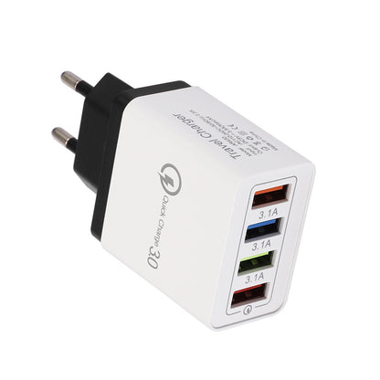 USB Charger Quick Charge 3.0 4 Phone Adapter Electronics DealSniper.net EU Half black Q1pc