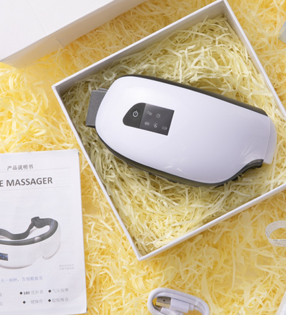 Bluetooth Music Eye Massager Air Pressure Hot Compress Dark Circles Eye Care Women dealsniper-net White luxury