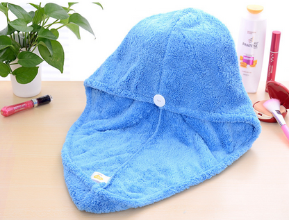 Korean version of coral fleece dry hair cap dry hair towel Women dealsniper-net